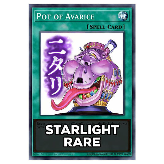 Pot of Avarice RA05-EN114 card from the Yu-Gi-Oh! set Rarity Collection 5