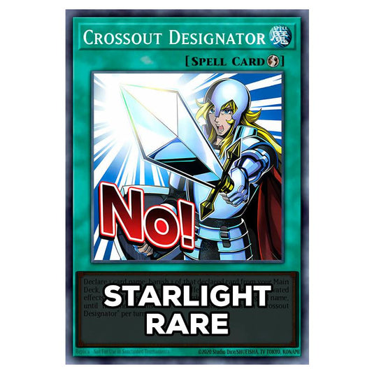 Crossout Designator RA05-EN118 card from the Yu-Gi-Oh! set Rarity Collection 5