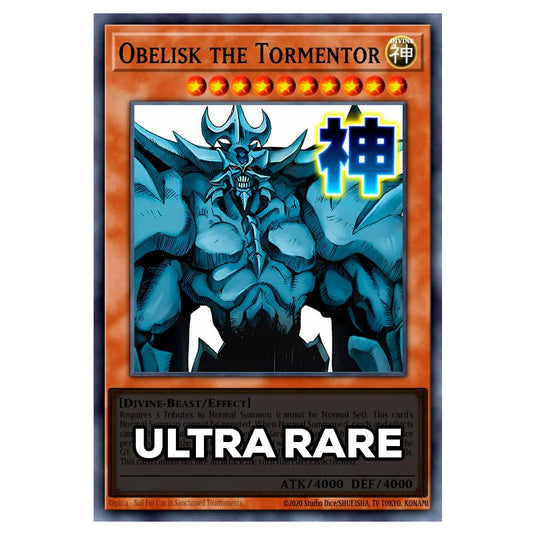 Obelisk the Tormentor RA05-EN129 card from the Yu-Gi-Oh! set Rarity Collection 5