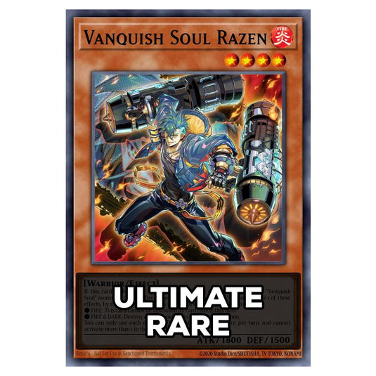Vanquish Soul Razen RA05-EN134a card from the Yu-Gi-Oh! set Rarity Collection 5