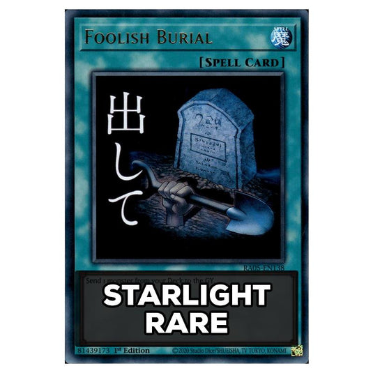 Foolish Burial RA05-EN138 card from the Yu-Gi-Oh! set Rarity Collection 5