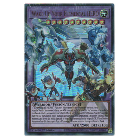 Wake Up Your Elemental HERO RA05-EN142 card from the Yu-Gi-Oh! set Rarity Collection 5