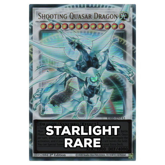 Shooting Quasar Dragon RA05-EN143 card from the Yu-Gi-Oh! set Rarity Collection 5