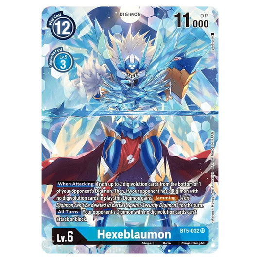 Digimon Card Game - BT5 -  Promos: Dimensional Phase - Hexeblaumon (Super Rare) - BT5-032 (Alt Art)