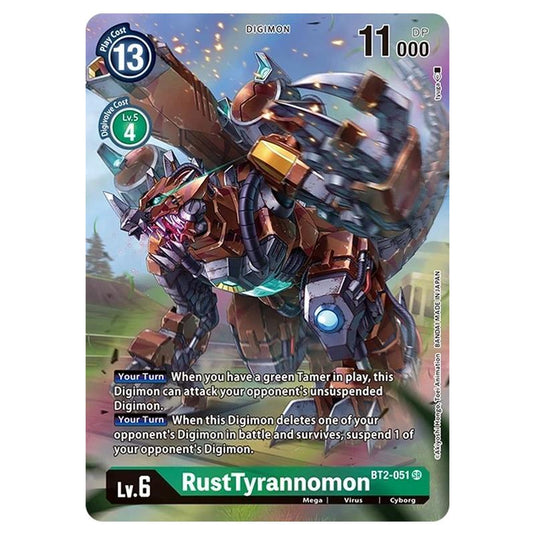 Digimon Card Game - Promos: Dimensional Phase - RustTyrannomon - (SuperRare) - BT2-051