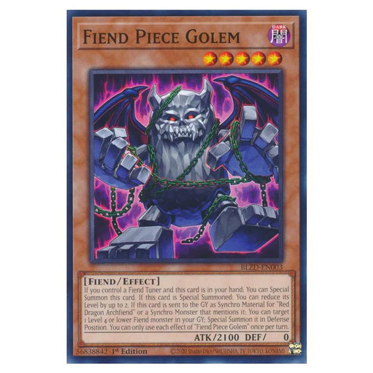 Yu-Gi-Oh! - Blazing Dominion - Fiend Piece Golem (Common)