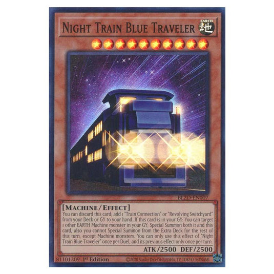 Yu-Gi-Oh! - Blazing Dominion - Night Train Blue Traveler (Super Rare) - BLZD-EN007
