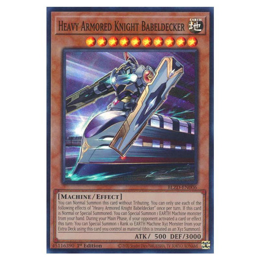 Yu-Gi-Oh! - Blazing Dominion - Heavy Armored Knight Babeldecker (Super Rare) - BLZD-EN006