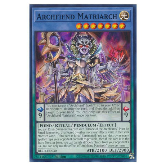 Yu-Gi-Oh! - Blazing Dominion - Archfiend Matriarch (Common) - BLZD-EN030