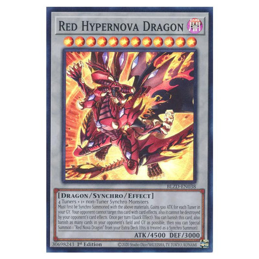 Yu-Gi-Oh! - Blazing Dominion - Red Hypernova Dragon (Super Rare) - BLZD-EN038