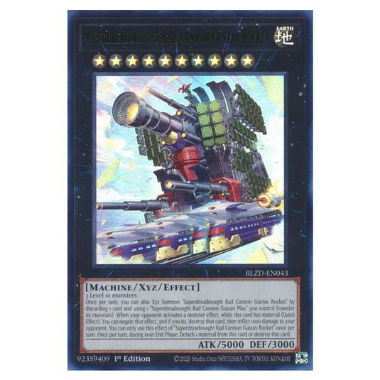 Yu-Gi-Oh! - Blazing Dominion - Superdreadnought Rail Cannon Gustav Rocket (Ultra Rare) - BLZD-EN043