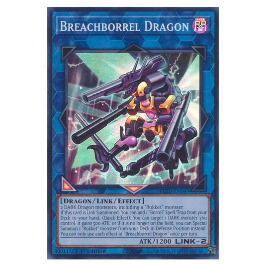 Yu-Gi-Oh! - Blazing Dominion - Breachborrel Dragon (Super Rare) - BLZD-EN049