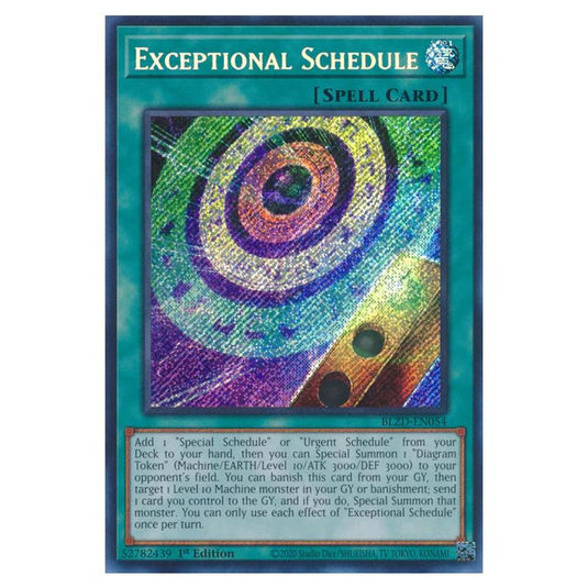 Yu-Gi-Oh! - Blazing Dominion - Exceptional Schedule (Secret Rare) - BLZD-EN054