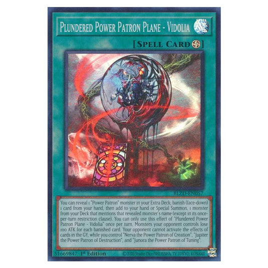 Yu-Gi-Oh! - Blazing Dominion - Plundered Power Patron Plane - Vidolia (Super Rare) - BLZD-EN057