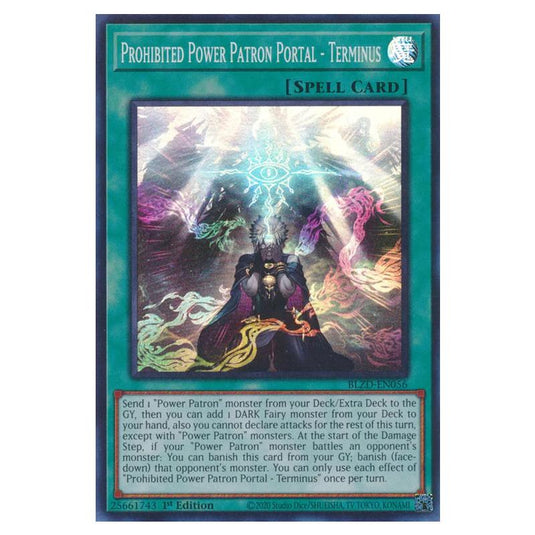 Yu-Gi-Oh! - Blazing Dominion - Prohibited Power Patron Portal - Terminus (Super Rare) - BLZD-EN056