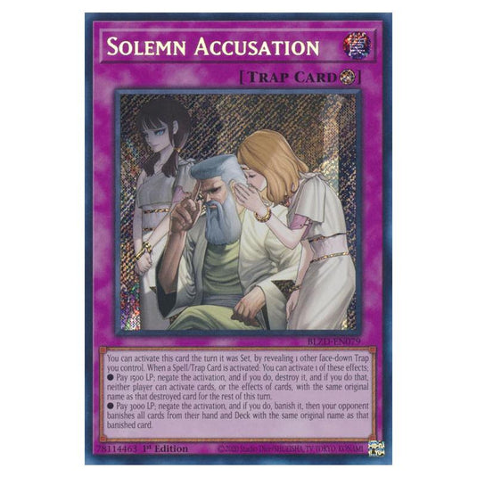 Yu-Gi-Oh! - Blazing Dominion - Solemn Accusation (Secret Rare) - BLZD-EN079
