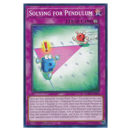 Yu-Gi-Oh! - Blazing Dominion - Solving for Pendulum (Common) - BLZD-EN080