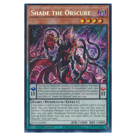 Yu-Gi-Oh! - Blazing Dominion - Shade the Obscure (Secret Rare) - BLZD-EN083