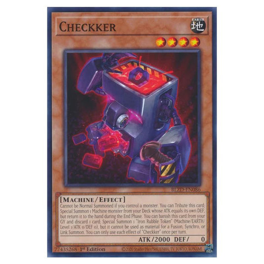 Yu-Gi-Oh! - Blazing Dominion - Checkker (Common) - BLZD-EN086