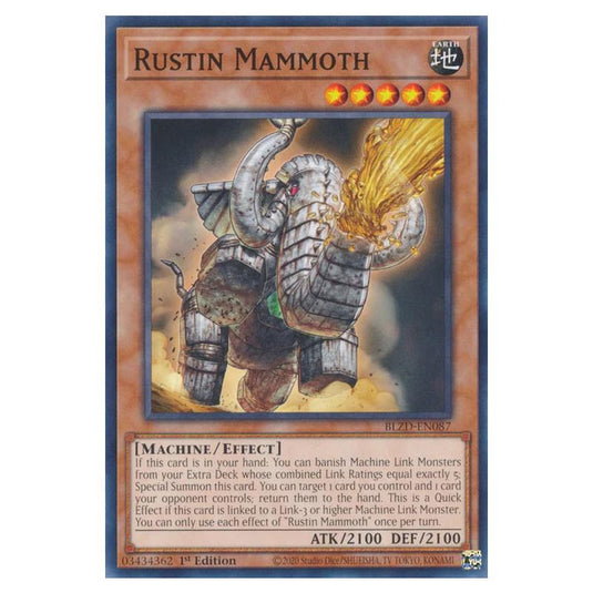 Yu-Gi-Oh! - Blazing Dominion - Rustin Mammoth (Common) - BLZD-EN087