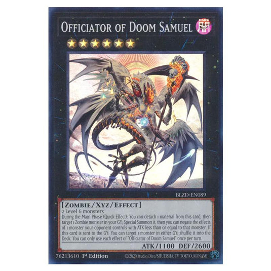 Yu-Gi-Oh! - Blazing Dominion - Officiator of Doom Samuel (Super Rare) - BLZD-EN089