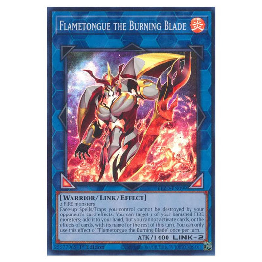 Yu-Gi-Oh! - Blazing Dominion - Flametongue the Burning Blade (Super Rare) - BLZD-EN099