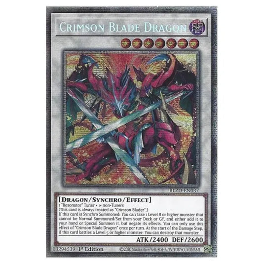 Yu-Gi-Oh! - Blazing Dominion - Crimson Blade Dragon (Starlight Rare) - BLZD-EN037