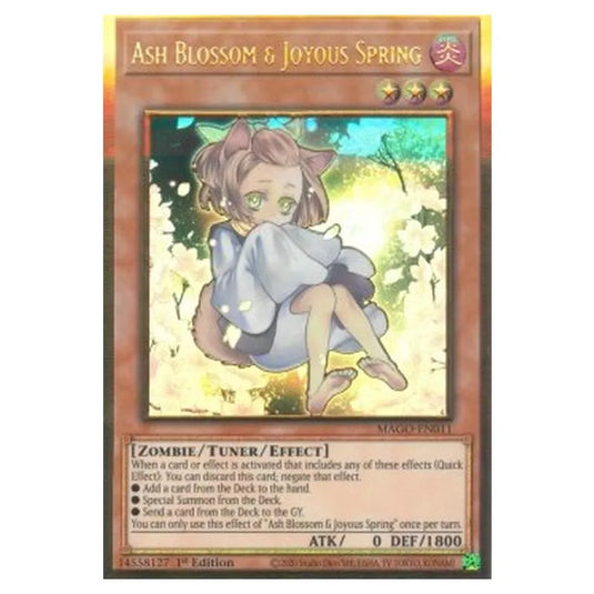 Yu-Gi-Oh! - Maximum Gold - Ash Blossom & Joyous Spring (alternate art) (Premium Gold Rare) MAGO-EN011A