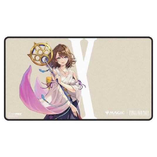 Ultra Pro - Magic The Gathering - Universes Beyond - Final Fantasy - Black Stitched Playmat - Yuna, Grand Summoner