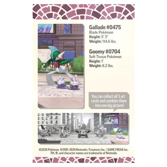 Pokemon - Mega Evolution - Lumiose City - Mini Tins -Gallade & Goomy Art Card