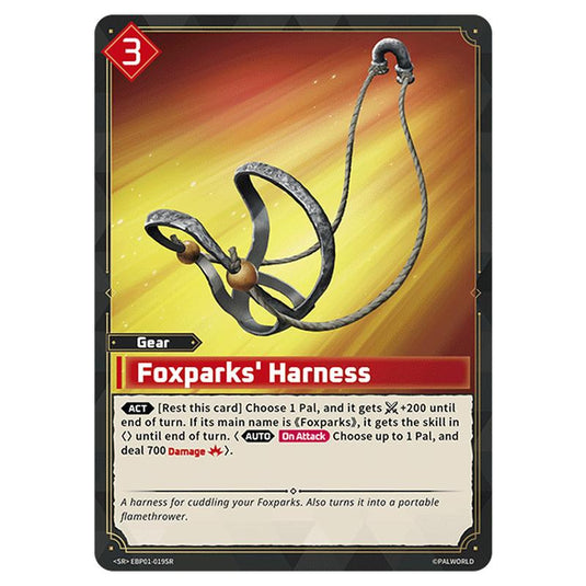Foxparks' Harness  card from the Palworld set Dawn of Palpagos