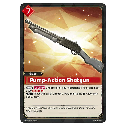 Pump-Action Shotgun  card from the Palworld set Dawn of Palpagos