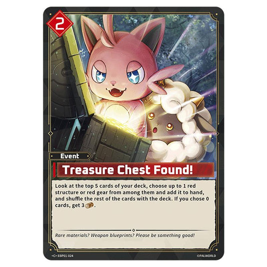 Treasure Chest Found!  card from the Palworld set Dawn of Palpagos