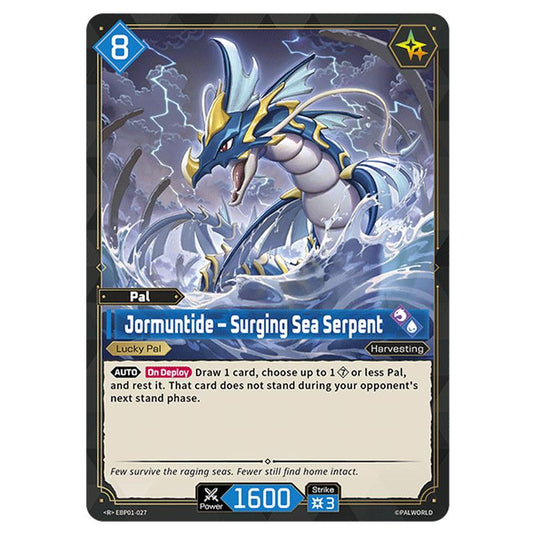 Jormuntide – Surging Sea Serpent  card from the Palworld set Dawn of Palpagos