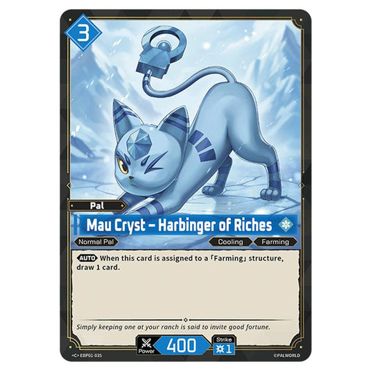 Mau Cryst – Harbinger of Riches  card from the Palworld set Dawn of Palpagos