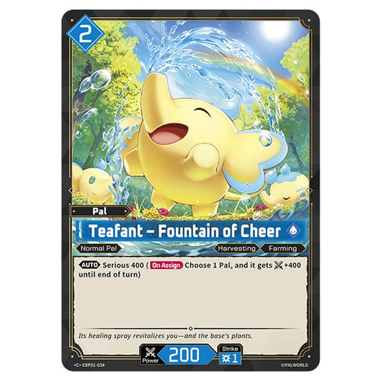 Teafant – Fountain of Cheer  card from the Palworld set Dawn of Palpagos