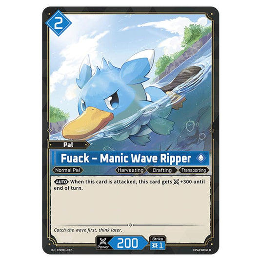 Fuack – Manic Wave Ripper  card from the Palworld set Dawn of Palpagos