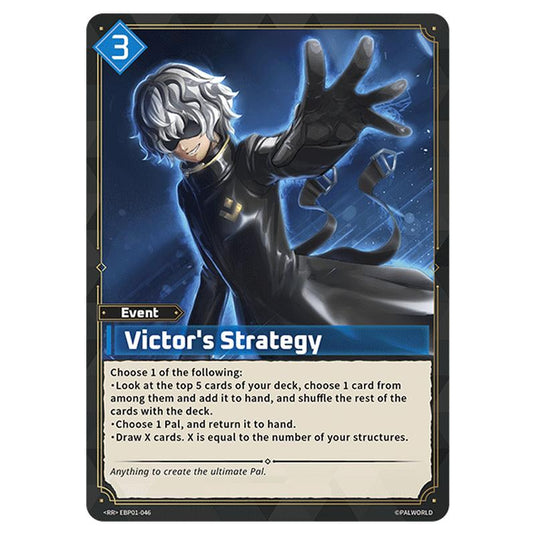 Victor's Strategy  card from the Palworld set Dawn of Palpagos
