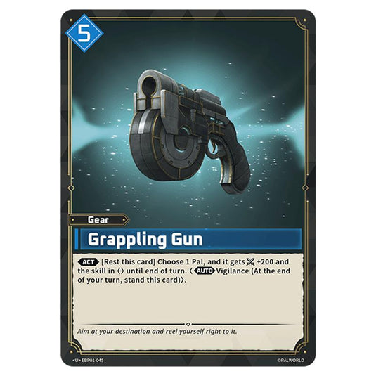 Grappling Gun  card from the Palworld set Dawn of Palpagos