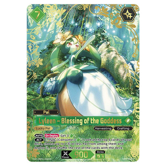 Lyleen – Blessing of the Goddess  card from the Palworld set Dawn of Palpagos