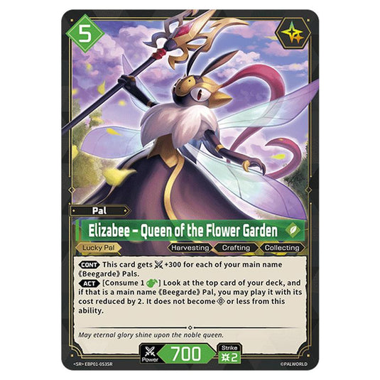Elizabee – Queen of the Flower Garden  card from the Palworld set Dawn of Palpagos