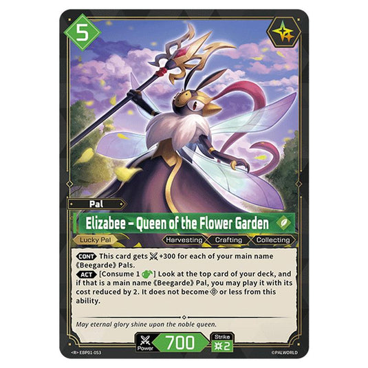 Elizabee – Queen of the Flower Garden  card from the Palworld set Dawn of Palpagos
