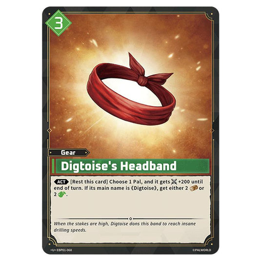 Digtoise's Headband  card from the Palworld set Dawn of Palpagos