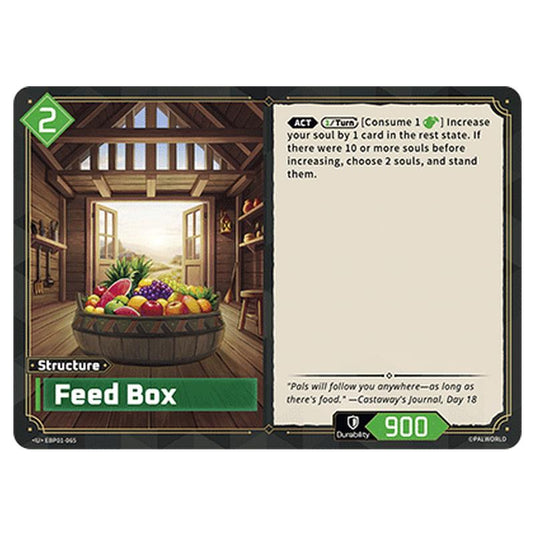 Feed Box  card from the Palworld set Dawn of Palpagos