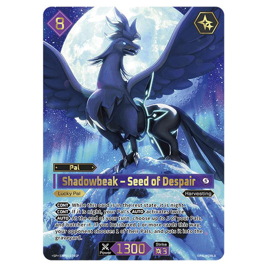 Shadowbeak – Seed of Despair  card from the Palworld set Dawn of Palpagos