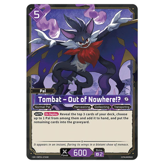 Tombat – Out of Nowhere!?  card from the Palworld set Dawn of Palpagos