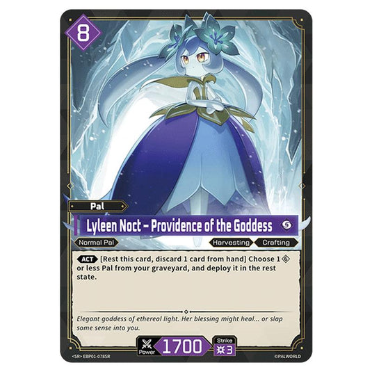 Lyleen Noct – Providence of the Goddess  card from the Palworld set Dawn of Palpagos