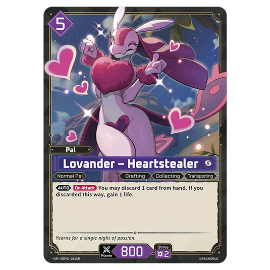 Lovander – Heartstealer  card from the Palworld set Dawn of Palpagos