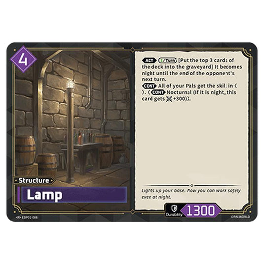 Lamp  card from the Palworld set Dawn of Palpagos