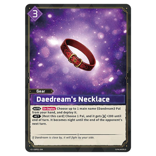 Daedream's Necklace  card from the Palworld set Dawn of Palpagos
